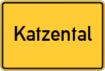 Place name sign Katzental