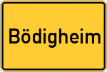 Place name sign Bödigheim