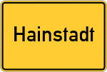 Place name sign Hainstadt