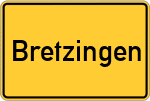 Place name sign Bretzingen