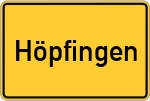 Place name sign Höpfingen