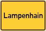 Place name sign Lampenhain