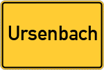 Place name sign Ursenbach