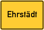 Place name sign Ehrstädt