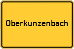 Place name sign Oberkunzenbach