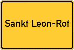 Place name sign Sankt Leon-Rot
