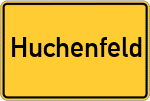 Place name sign Huchenfeld