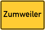 Place name sign Zumweiler