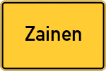 Place name sign Zainen