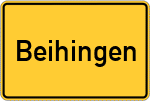 Place name sign Beihingen