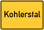 Place name sign Kohlerstal
