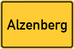 Place name sign Alzenberg