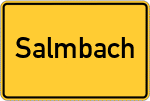 Place name sign Salmbach