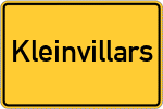 Place name sign Kleinvillars