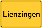 Place name sign Lienzingen