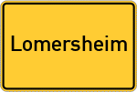 Place name sign Lomersheim