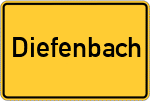 Place name sign Diefenbach