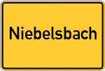 Place name sign Niebelsbach