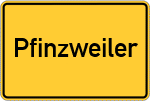 Place name sign Pfinzweiler