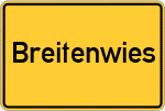 Place name sign Breitenwies
