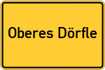 Place name sign Oberes Dörfle