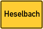 Place name sign Heselbach