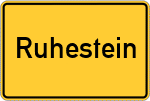 Place name sign Ruhestein