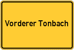 Place name sign Vorderer Tonbach