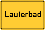 Place name sign Lauterbad