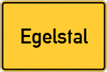 Place name sign Egelstal