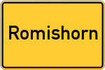 Place name sign Romishorn
