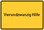 Place name sign Vierundzwanzig Höfe