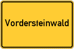 Place name sign Vordersteinwald