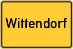 Place name sign Wittendorf