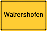 Place name sign Waltershofen