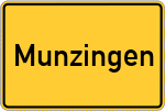 Place name sign Munzingen