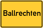 Place name sign Ballrechten