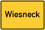 Place name sign Wiesneck