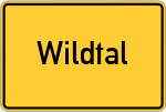 Place name sign Wildtal