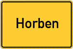 Place name sign Horben