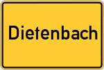 Place name sign Dietenbach
