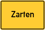 Place name sign Zarten