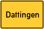 Place name sign Dattingen