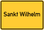 Place name sign Sankt Wilhelm