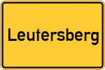 Place name sign Leutersberg
