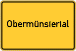 Place name sign Obermünstertal