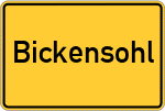 Place name sign Bickensohl
