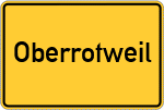 Place name sign Oberrotweil