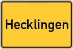 Place name sign Hecklingen