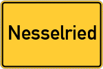 Place name sign Nesselried